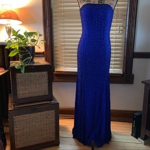 Blue Strapless Dress